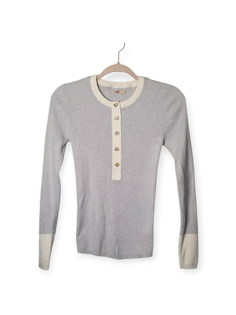 Women's Faherty Mikki Henley cotton cashmere sweater, size small